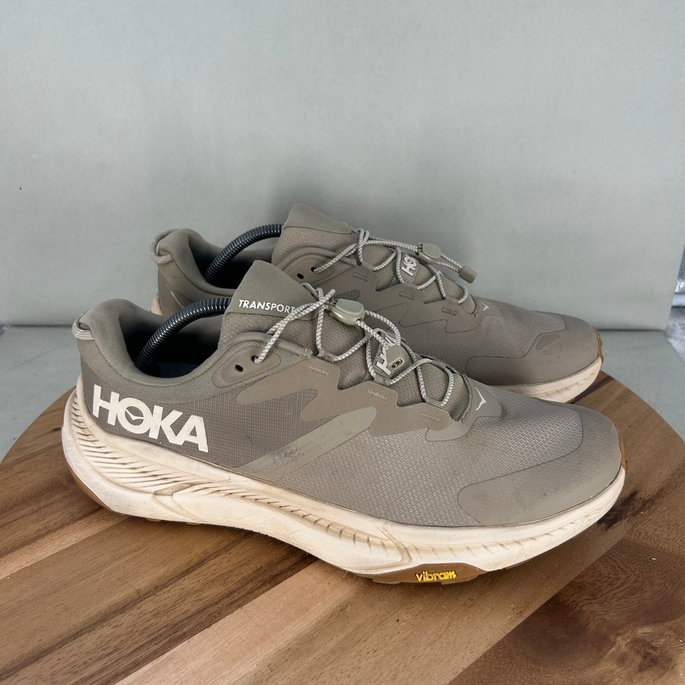 Hoka Transport Mens Dune Eggnog Walking Shoes 1123153 DEGG Size 12 D